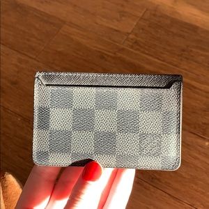 Louis Vuitton men’s card holder wallet black/gray
